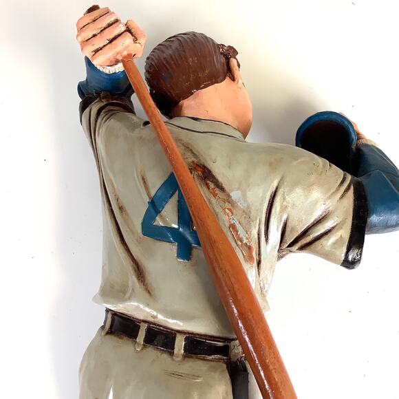 12.5” Peter Mook Signed Ceramic Baseball Player Swinging Bat Figure Statue *READ - Picture 14 of 16